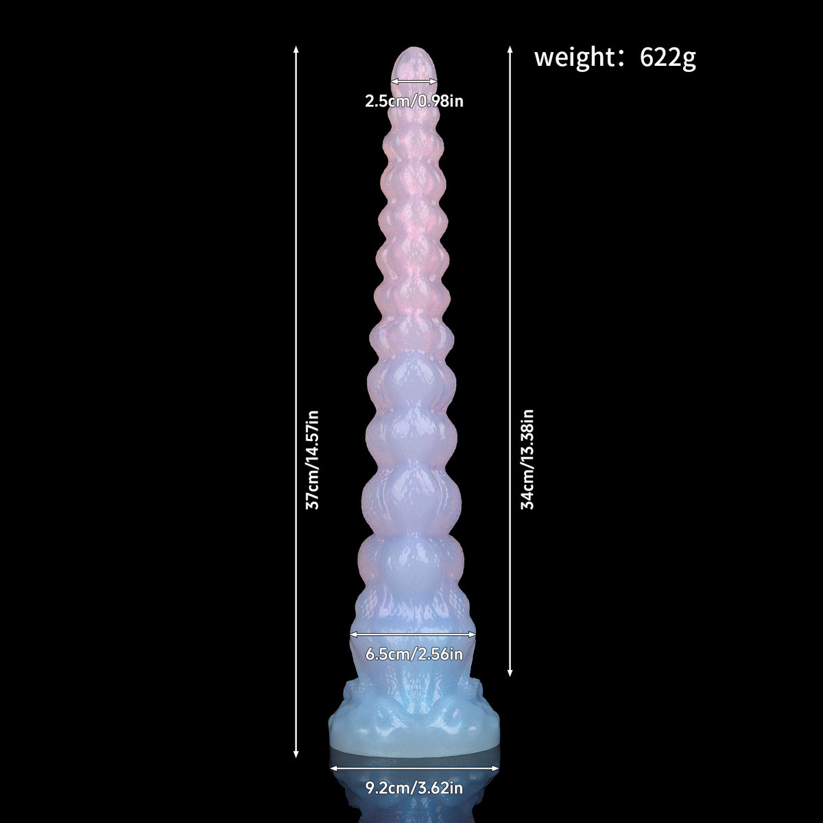 TaRiss's 超長いアナルビーズ アナル開発 吸盤付き 液体シリコン TaRiss's