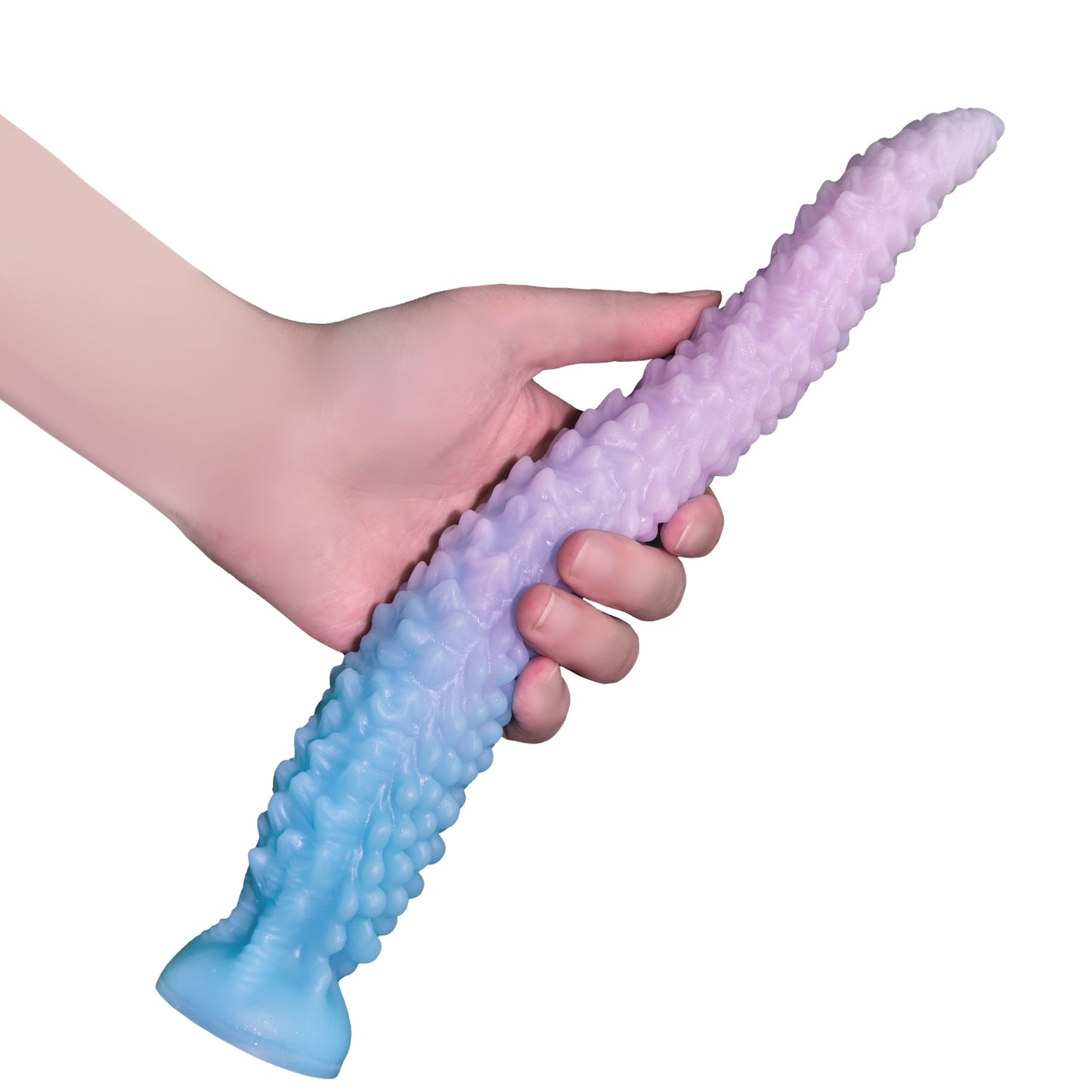 MinYn ノビ アナルプラグ 凹凸あり 液体シリコン 吸盤付き 紫青グラデーション - TaRiss's