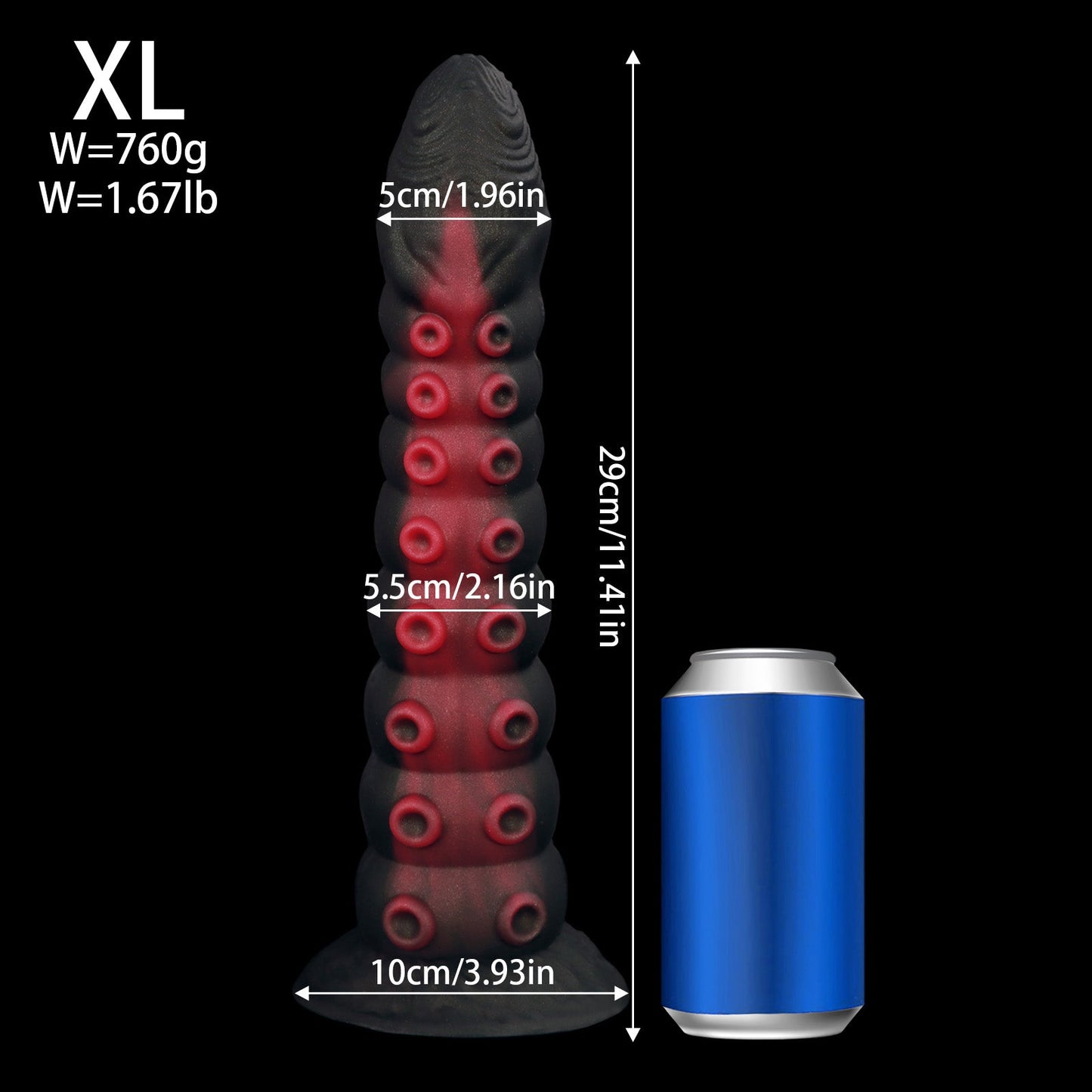 NIGHTLOOM アナルプラグ 凹凸あり 触手 タコ シリコン製 吸盤付き 混色仕様 四つのサイズ - TaRiss's
