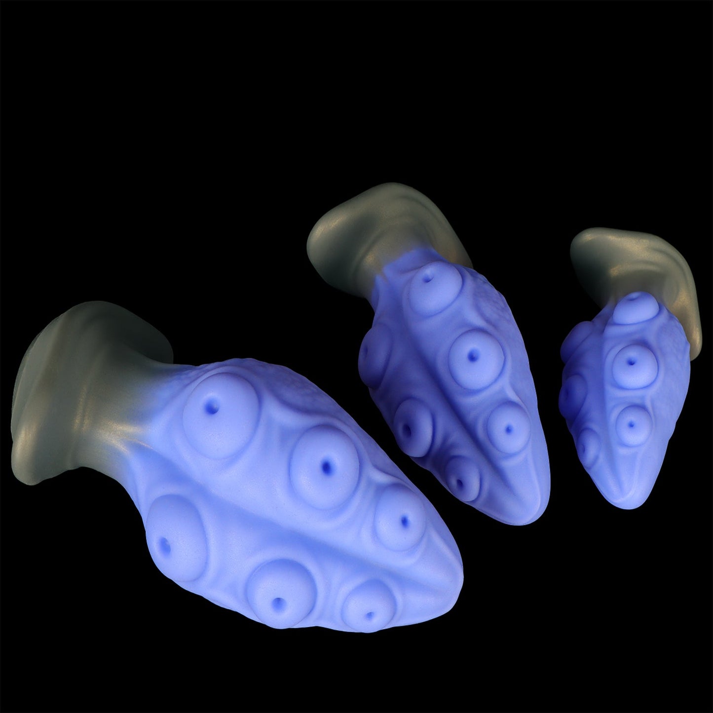 NIGHTLOOM アナルプラグ タコ 触手 アンカー形台座 凹凸あり 混色仕様 三つのサイズ - TaRiss's