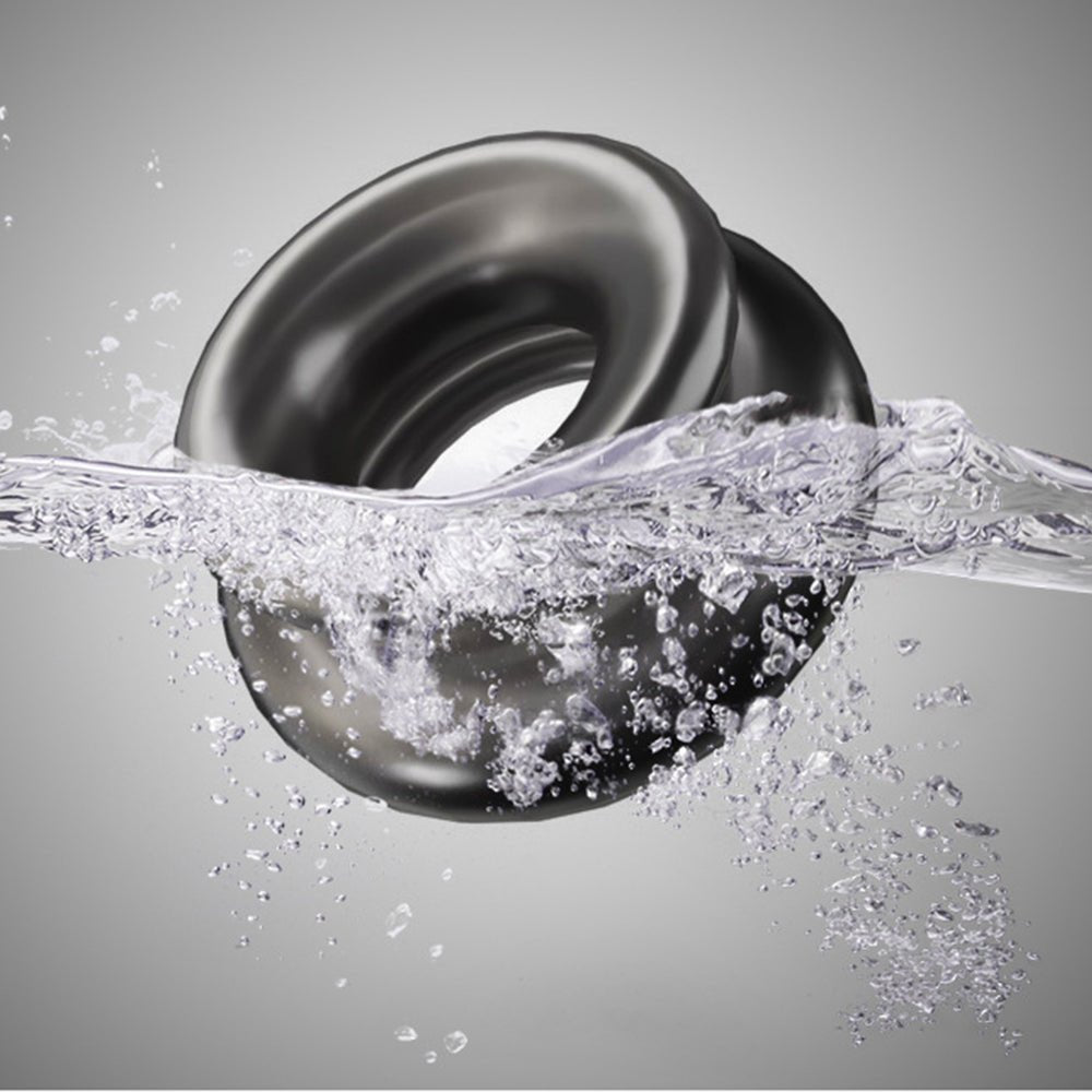 TaRiss's 4点セット ペニスリング コックリング 包皮リング 組み立てて使用可 花瓶形 多種用途 男性用 TPE ブラック - TaRiss's