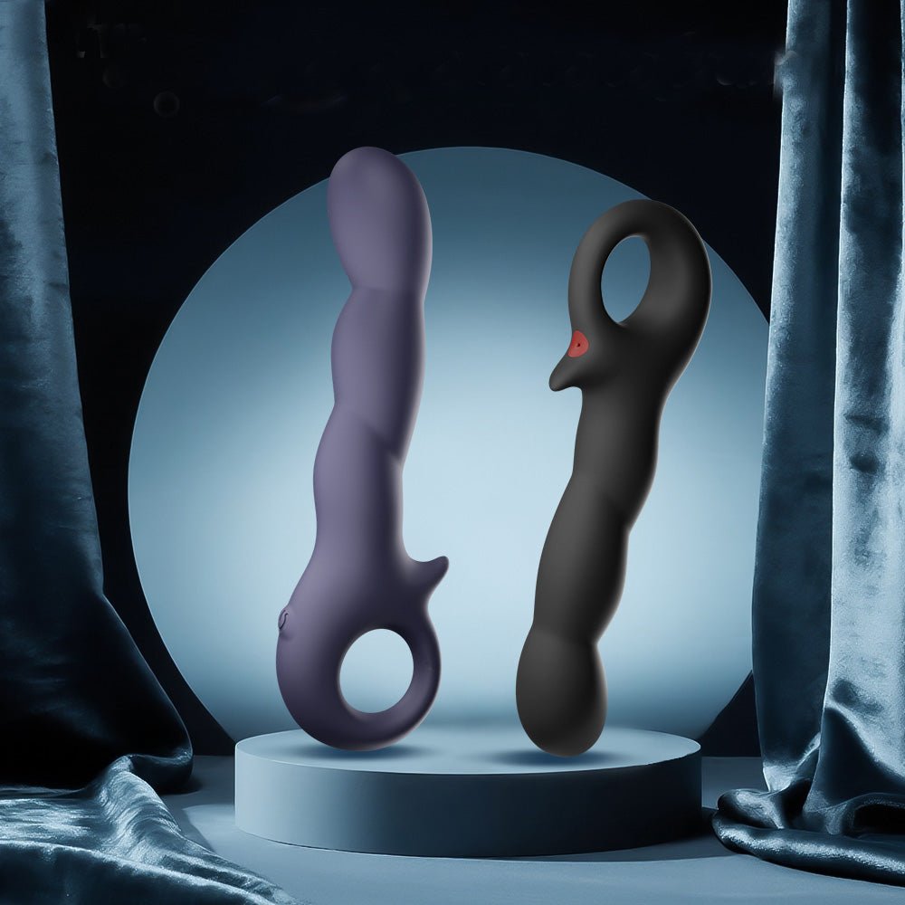 TaRiss's インフレート式アナルプラグ アナルバイブ リング付き 分割式 9段階振動モード 手動 シリコン - TaRiss's