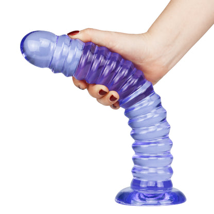 MAPARON アナルプラグ 凹凸あり 吸盤付き PVC ブルー