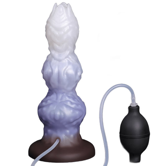 MAPARON アナルプラグ 模擬射精付き 凹凸あり 吸盤付き 液体シリコン