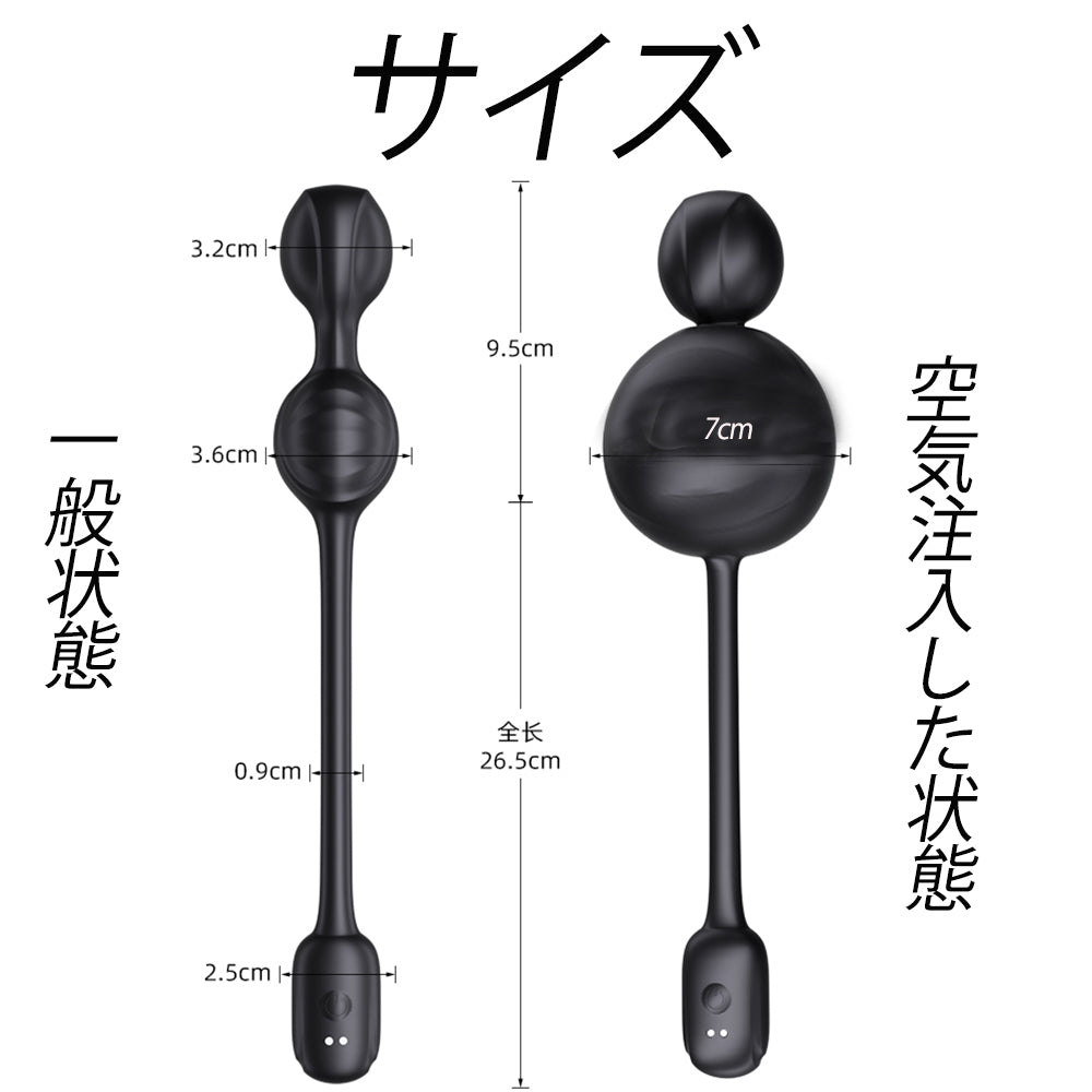 TaRiss's インフレート式アナルバイブ 10段階振動モード 最大7cmに膨らめる リモコンあり シリコン