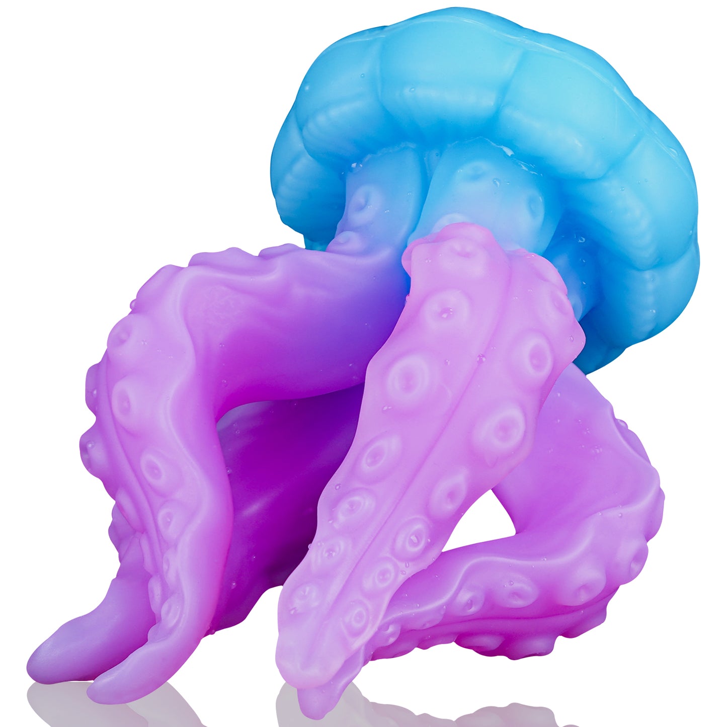 MAPARON クラゲ アナルプラグ 吸盤付き 液体シリコン 夜光仕様