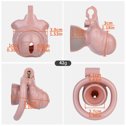 MinYn ペニス形 貞操具 樹脂製品 鍵付き 男性用 SM 外出用可 2色