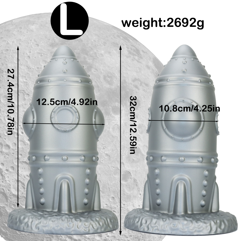 MinYn アナルプラグ 吸盤付き 凹凸あり アナル開発 液体シリコン 「ロケット」