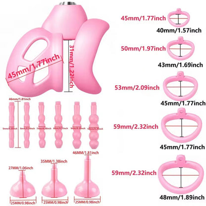 MinYn 貞操具 18点セット ABS 尿道プラグ付き 男性用 SM 外出用可 MinYn