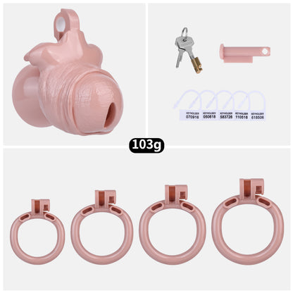 MinYn ペニス形 貞操具 樹脂製品 鍵付き 男性用 SM 外出用可 2色