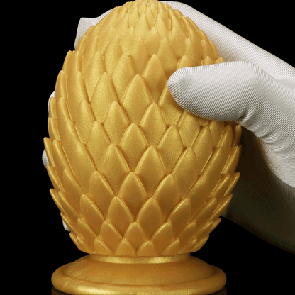 MinYn ドラゴンエッグ アナルプラグ 金色 吸盤付き 液体シリコン