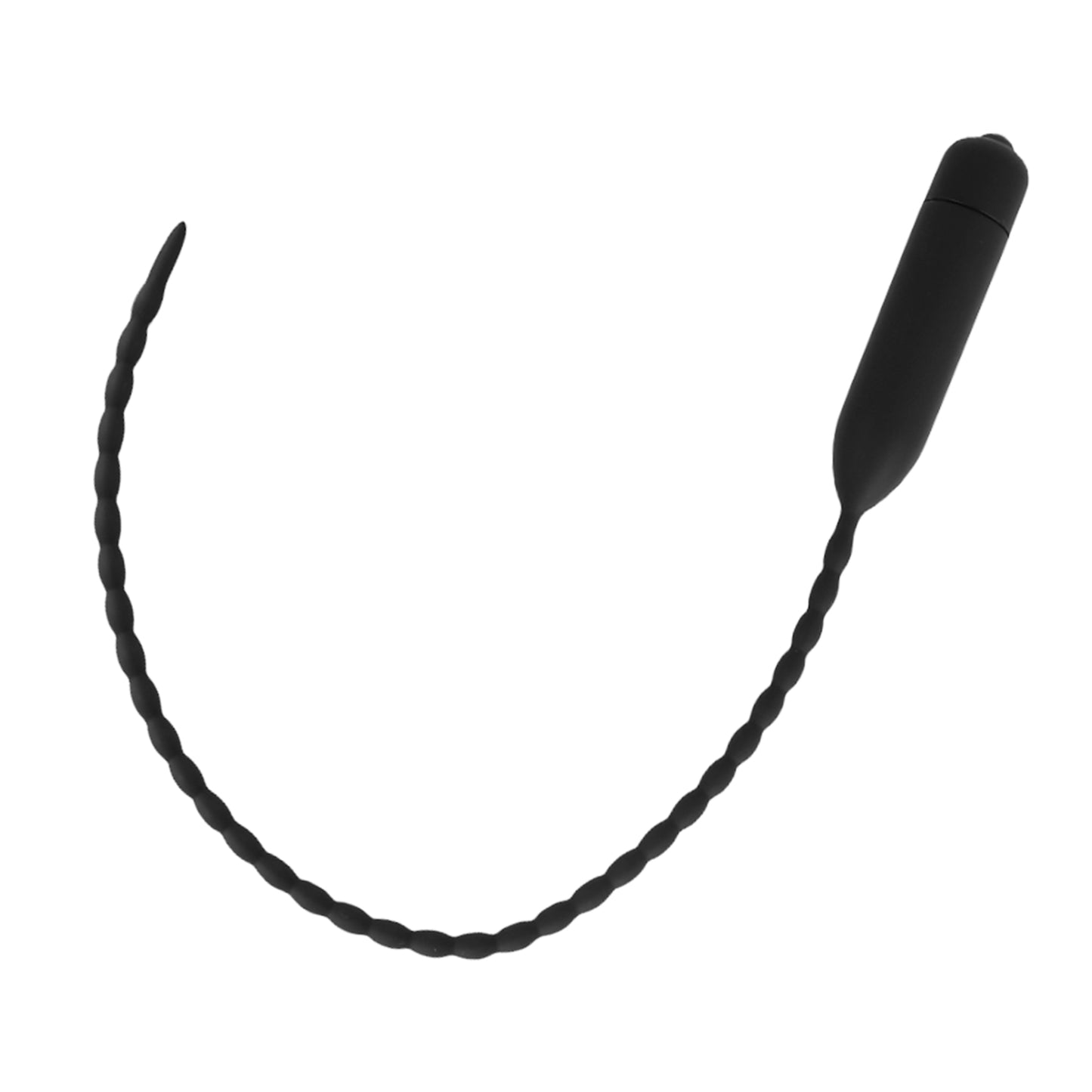 TaRiss's 超長い尿道バイブ 尿道ビーズ 10段階振動モード 静音防水 多種用途 シリコン ブラック