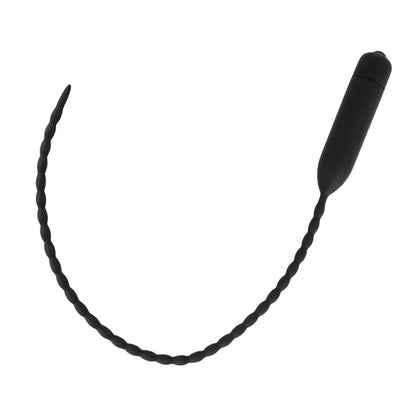 TaRiss's 超長い尿道バイブ 尿道ビーズ 10段階振動モード 静音防水 多種用途 シリコン ブラック