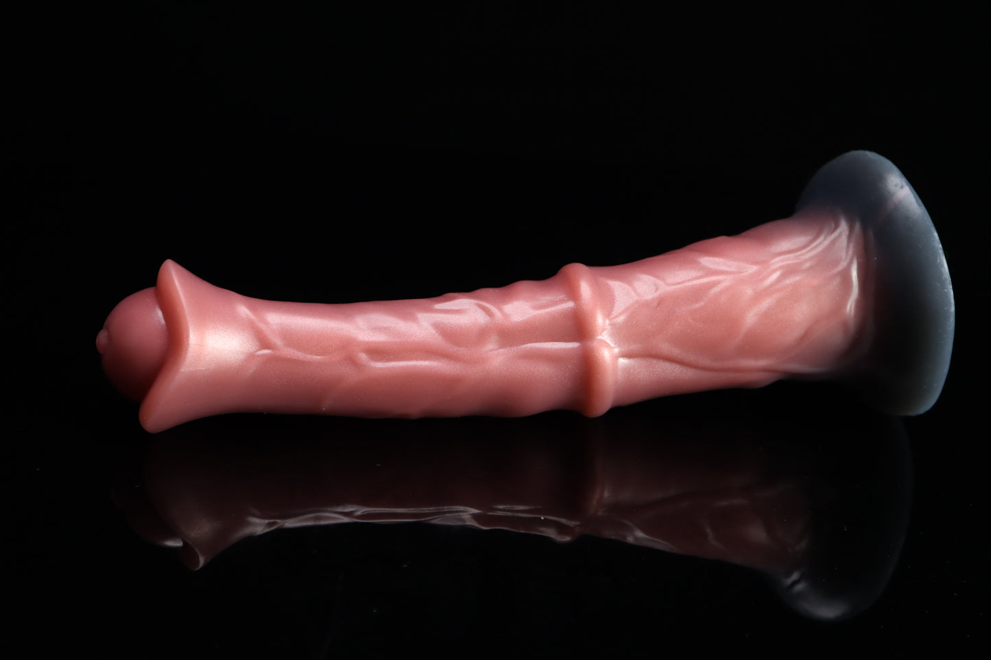 MAPARON アナルプラグ 吸盤付き 液体シリコン 凹凸あり 6x28.4cm