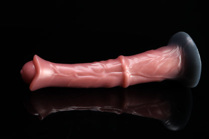 MAPARON アナルプラグ 吸盤付き 液体シリコン 凹凸あり 6x28.4cm