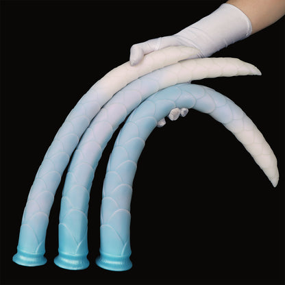 MinYn タケノコ アナルプラグ 液体シリコン 吸盤付き 混色仕様 最長60cm MinYn
