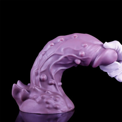 MinYn アナルプラグ ディルド 吸盤付き 凹凸あり アナル開発 液体シリコン「雷神」 - TaRiss's