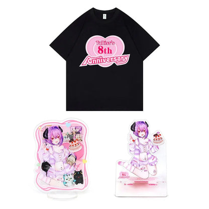 TaRiss's 3点セット 8周年記念グッズ タリスくん 携帯ホールダー アクリルスタンダード Tシャツ アクリル コットン - TaRiss's