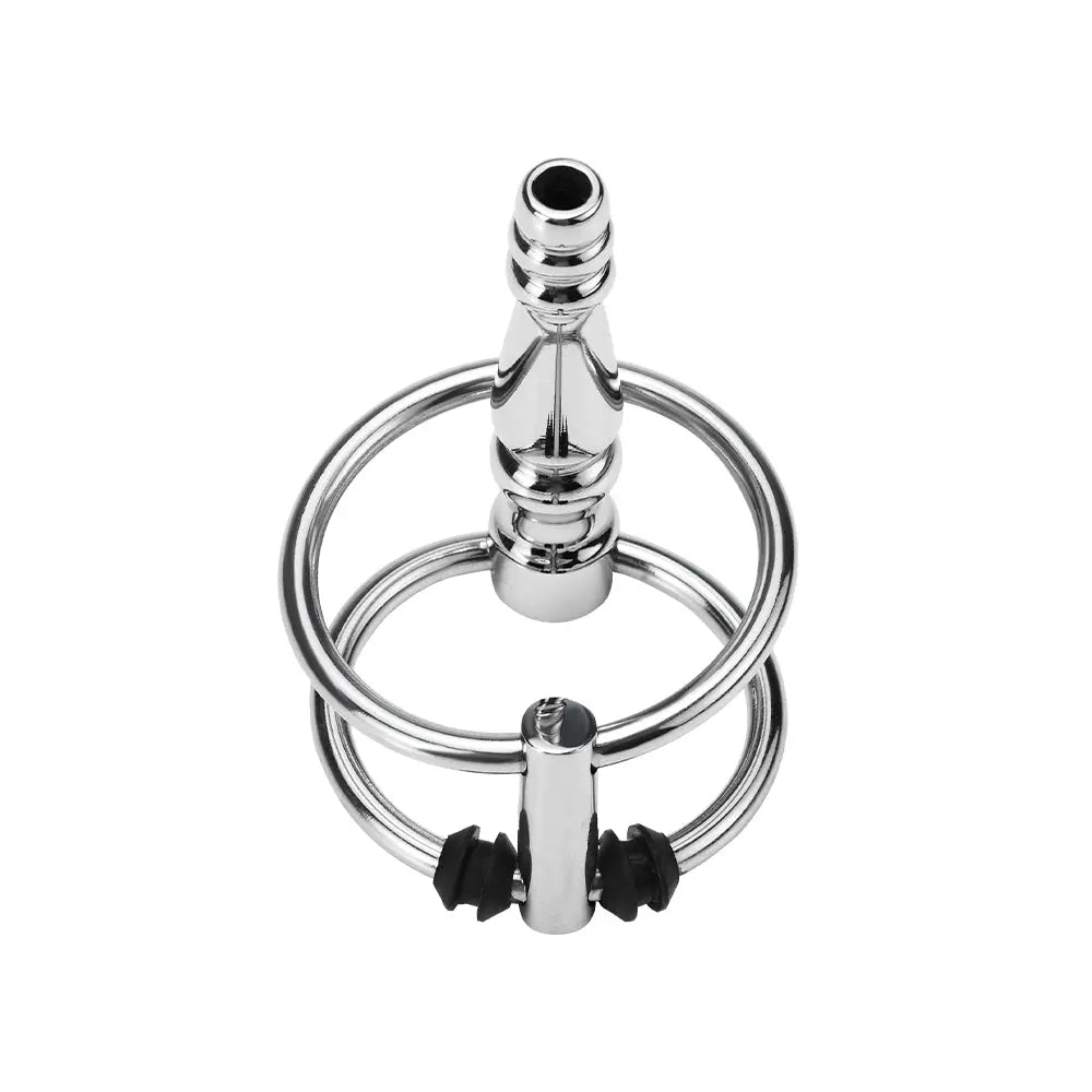 TaRiss's 貫通式尿道プラグ 尿道ビーズ 尿道ブジー 尿道責め 尿道拡張 貫通式 ビーズあり ダブルリング付き ステンレス製 上級者向け - TaRiss's