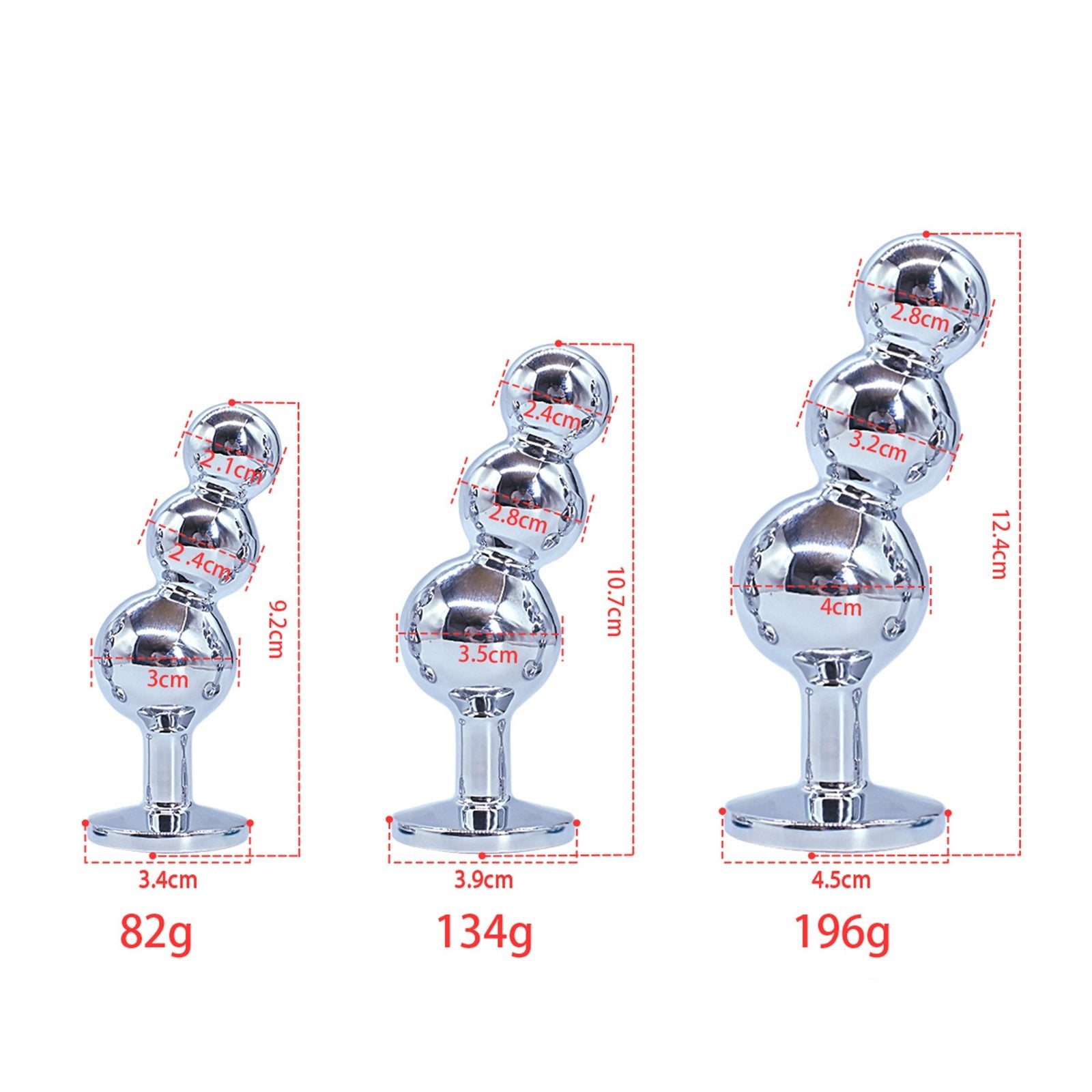 MAPARON メタル アナルビーズ 三つのサイズ - TaRiss's