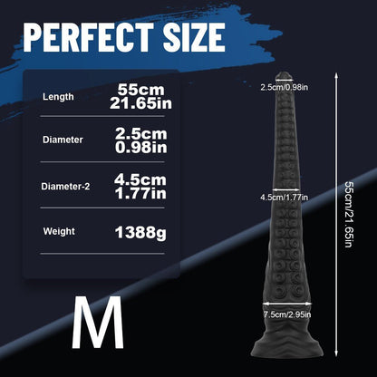 MAPARON アナルプラグ 触手形 ブラック 吸盤仕様 液体シリコン - TaRiss's