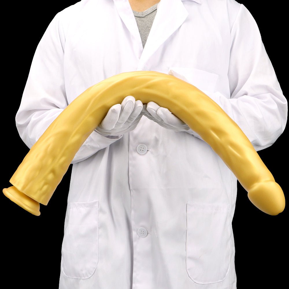 MAPARON アナルプラグ ディルド 超長いアナルプラグ 吸盤付き 液体シリコン ゴールド - TaRiss's