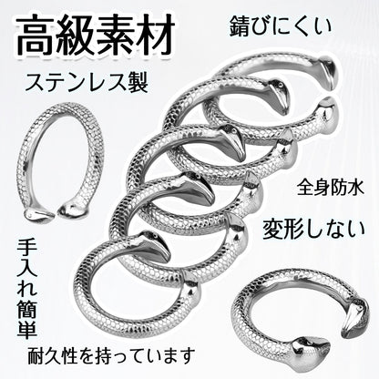 MAPARON ペニスリング 開放式コックリング 男性用 ステンレス 着脱やすい ペニスサック 五つのサイズ - TaRiss's