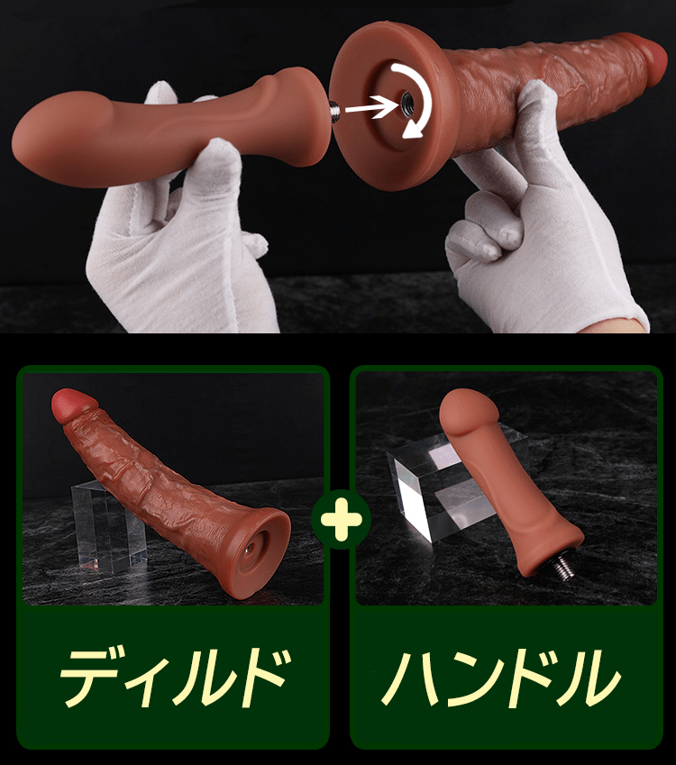 MAPARON ディルド 2層構造 ダブルアナルプラグ 双頭ディルド 多用途 取り外し可能 3XLR式 電動ピストン機専用アタッチメント 凹凸あり 吸盤仕様 液体シリコン - TaRiss's