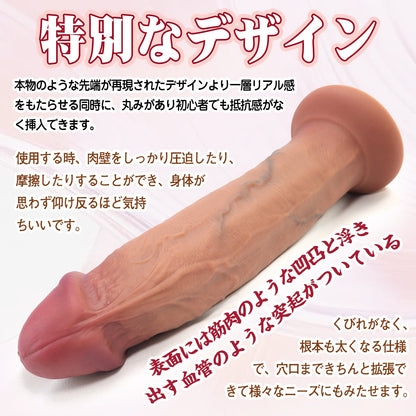 MAPARON ディルド アナルプラグ 強力吸盤 玉無し 凹凸あり 2層構造 液体シリコン - TaRiss's