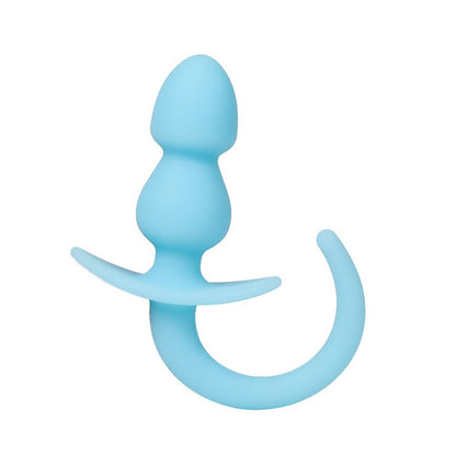 MAPARON アナルビーズ 2連結ビーズ アナルプラグ 尻尾付き アンカー形台座 シリコン - TaRiss's