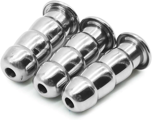 MAPARON 3点セット 通貫尿道プラグ 尿道責め 尿道拡張 3ビーズ形 金属 50mm 三つのサイズ 16mm 17mm 18mm 鬼サイズ 超上級者向け 商品カタログ付き - TaRiss's