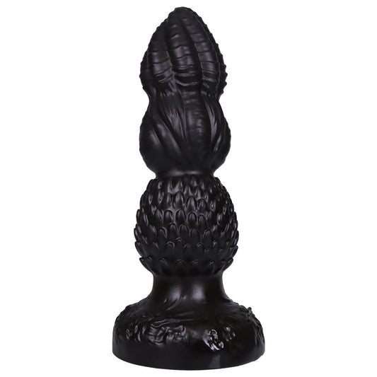 MAPARON アナルプラグ 鬼サイズ アナル開発 3ビーズ 凹凸あり 吸盤付き PVC ブラック 五つのサイズ - TaRiss's
