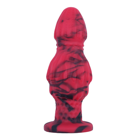 MAPARON アナルプラグ 凹凸あり 吸盤仕様 液体シリコン 混色仕様 三つのサイズ - TaRiss's