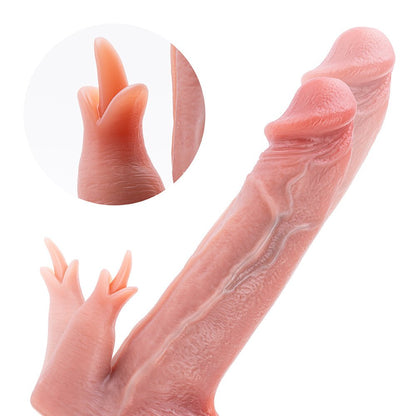 MAPARON 舌舐めバイブ ディルド アナルプラグ アナルバイブ 3段階伸縮x9段階振動モード リモコン付き 加温機能 吸盤仕様 液体シリコン - TaRiss's