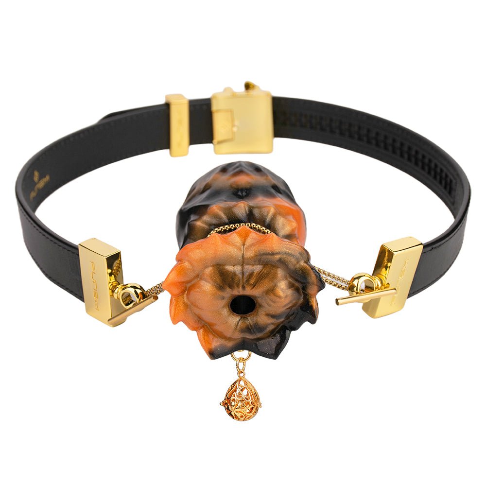 MAPARON 口枷 4種類 骨型・バラ・ハイビスカス・爪 PUベルト 調節可能 BDSM 役割プレイ 赤色・オレンジ色 ギフトボックス付き 拘束具 - TaRiss's