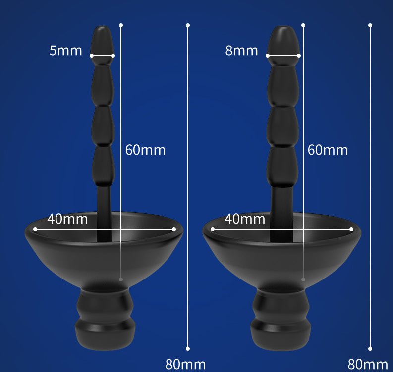 MAPARON 尿道プラグ 尿道ブジー パルス 電気ショック 4ビーズ 尿道責め 尿道拡張 ペニス刺激 男性用 上級者に向け SM 5mm 8mm - TaRiss's