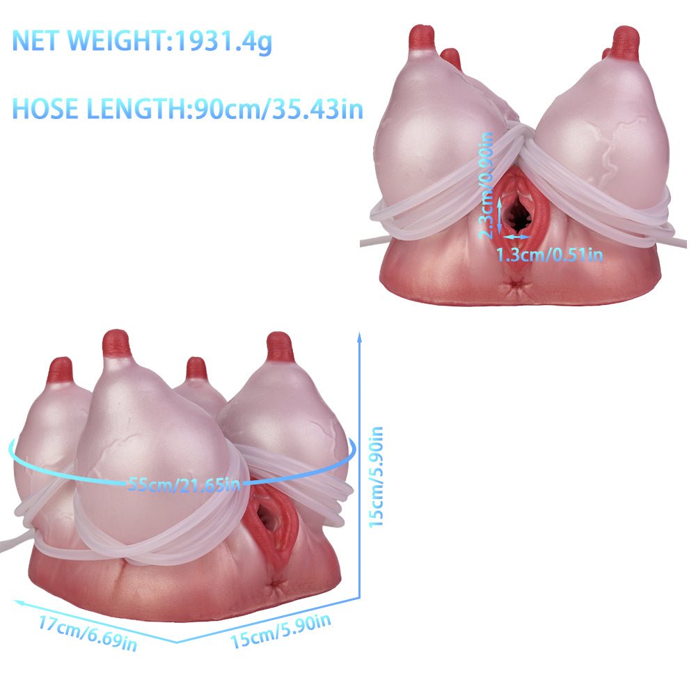 MAPARON 牛ママ オナホ 凹凸あり 液体シリコン 模擬噴水付き - TaRiss's