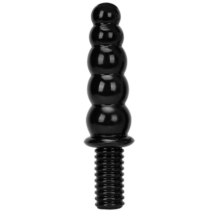MAPARON アナルプラグ 5連結ビーズ PVC 台座なし ブラック 二つのサイズ - TaRiss's