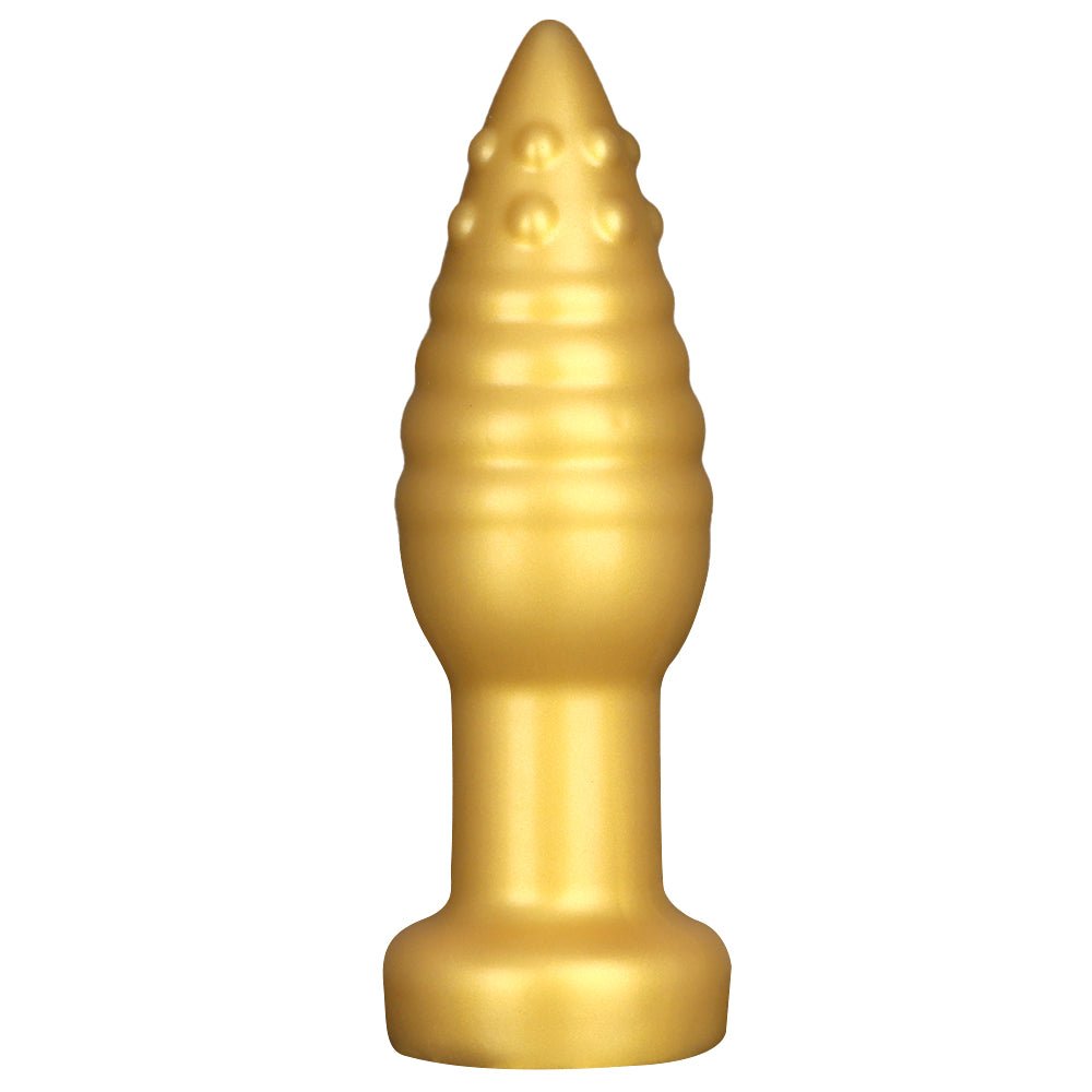 MAPARON アナルプラグ 凹凸あり 液体シリコン 吸盤付き ゴールド 三つのサイズ - TaRiss's