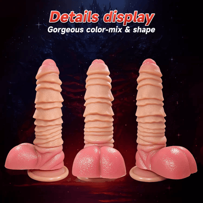 MAPARON ディルド 吸盤付き 凹凸あり 液体シリコン - TaRiss's