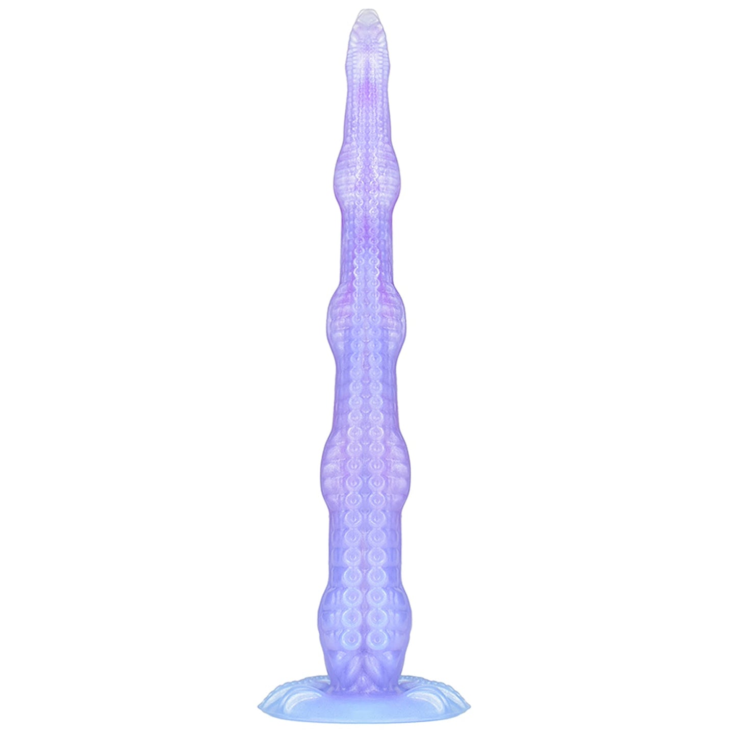 MAPARON アナルプラグ タコ触手 凹凸あり 吸盤仕様 液体シリコン パープル ブルー - TaRiss's