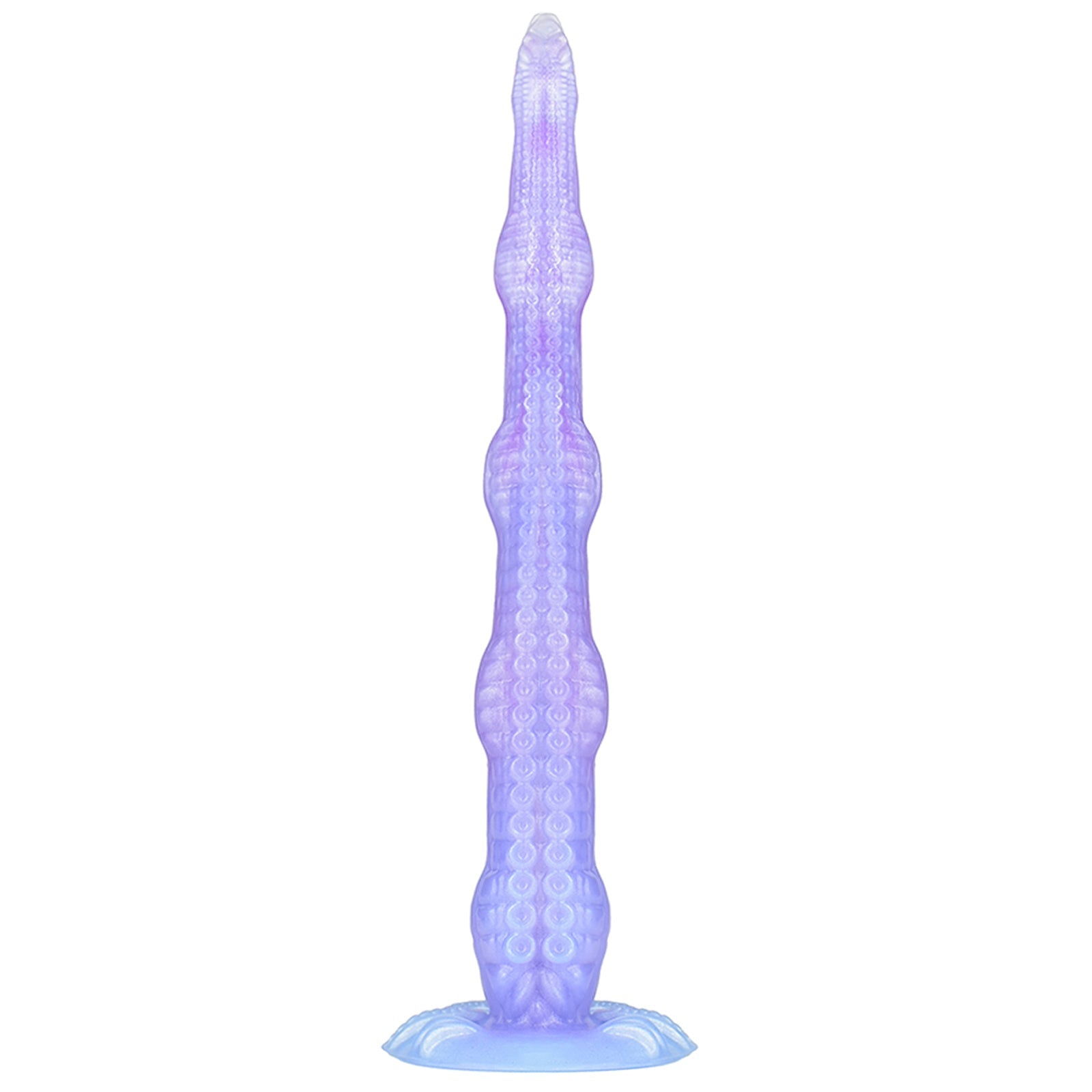 MAPARON アナルプラグ タコ触手 凹凸あり 吸盤仕様 液体シリコン パープル ブルー - TaRiss's