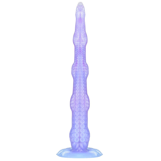 MAPARON アナルプラグ タコ触手 凹凸あり 吸盤仕様 液体シリコン パープル ブルー - TaRiss's