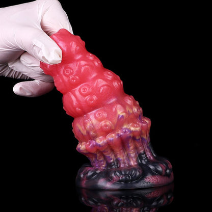 MAPARON 幼虫 アナルプラグ アナル開発 凹凸あり 吸盤付き 液体シリコン 混色 7.1x14.8cm - TaRiss's