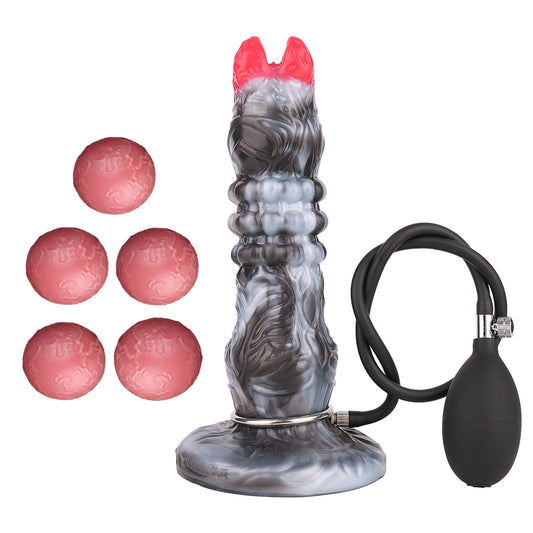 MAPARON カゲ サンラン器 インフレート式 棒付き アナルプラグ 液体シリコン - TaRiss's