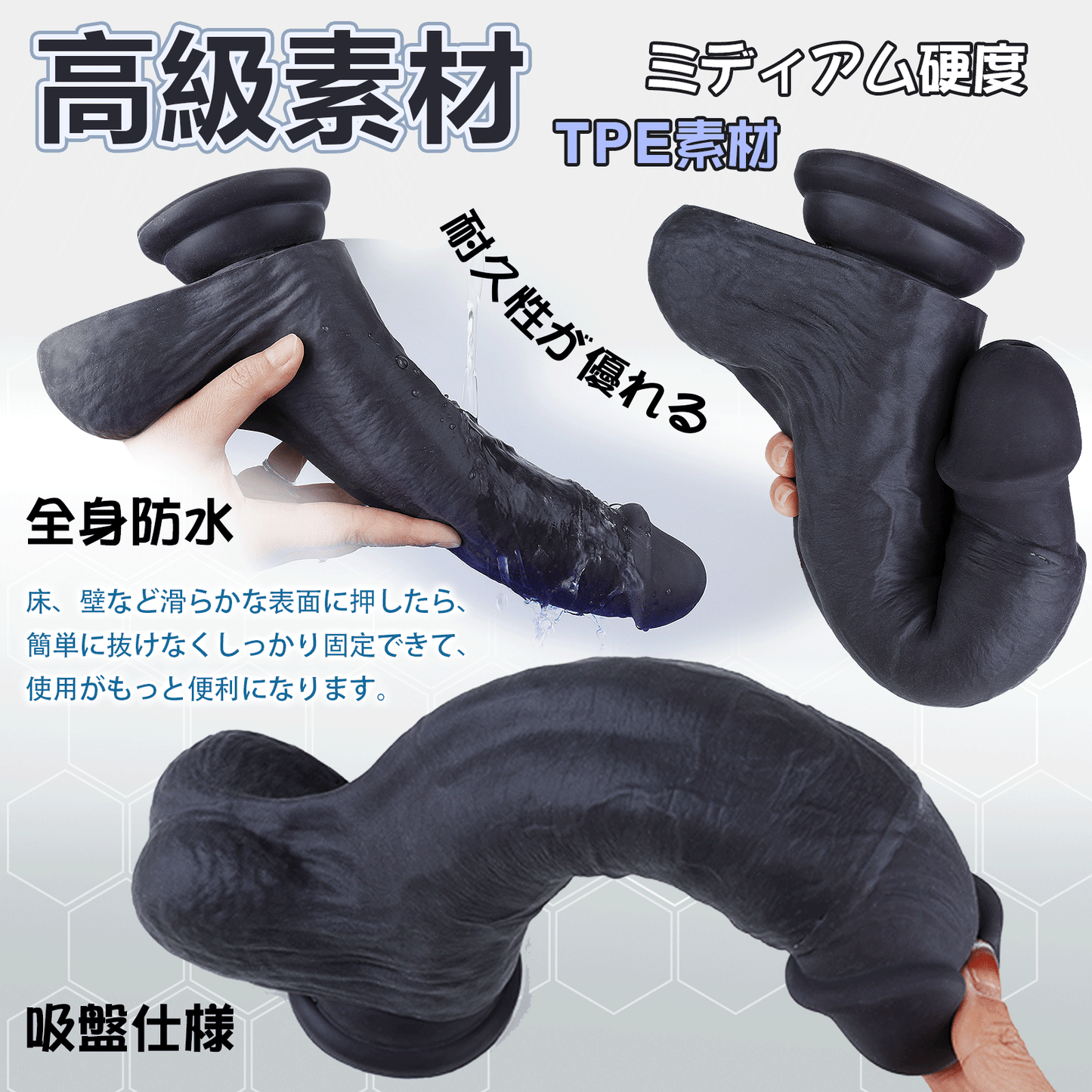 MAPARON ディルド オナホール 多用途 オナホ アナルプラグ アナル開発 Gスポット刺激 2層構造 吸盤付き TPE - TaRiss's