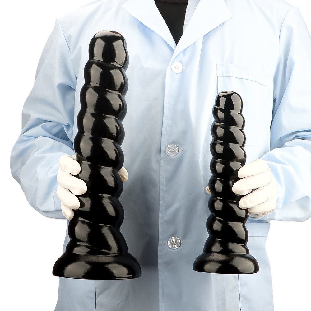 MAPARON 螺旋状 アナルプラグ PVC 吸盤付き ブラック - TaRiss's