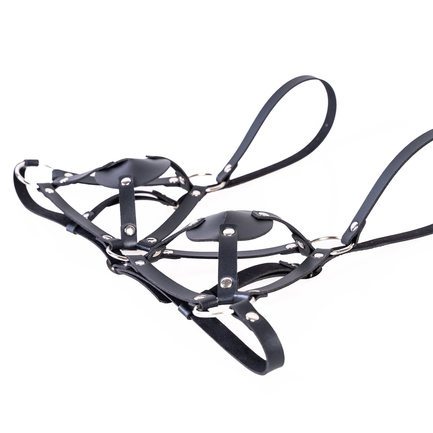 MAPARON 胸ストラップ ボンテージ束縛 拘束具 レザー ハーネス SM 調節可能 PU ブラック - TaRiss's