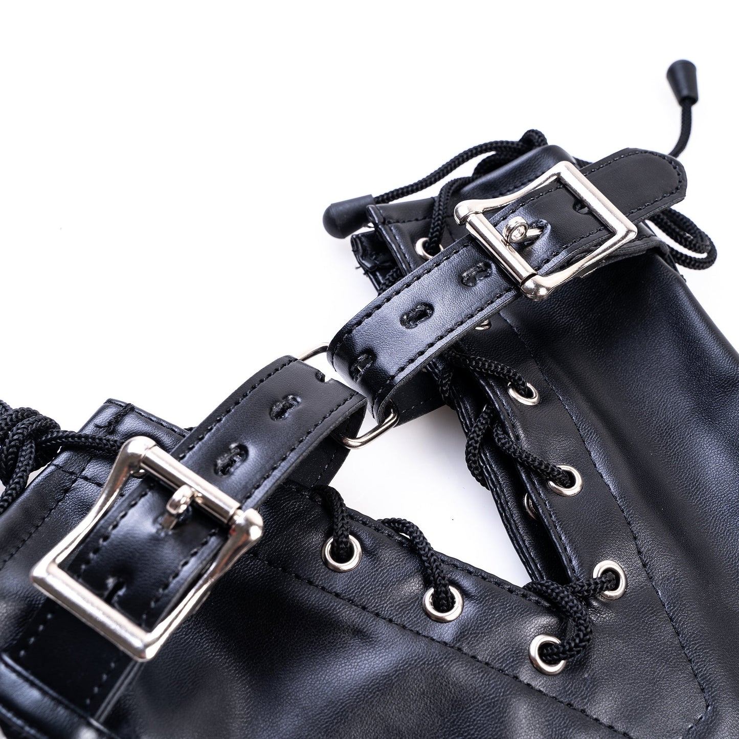 MAPARON 手枷 SM拘束具 手袋 PU 二つのサイズ 調整可能 ブラック - TaRiss's