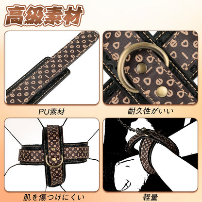 MAPARON クロス手錠 SMグッズ 手枷 PU製品 面ファスナー 簡単 - TaRiss's